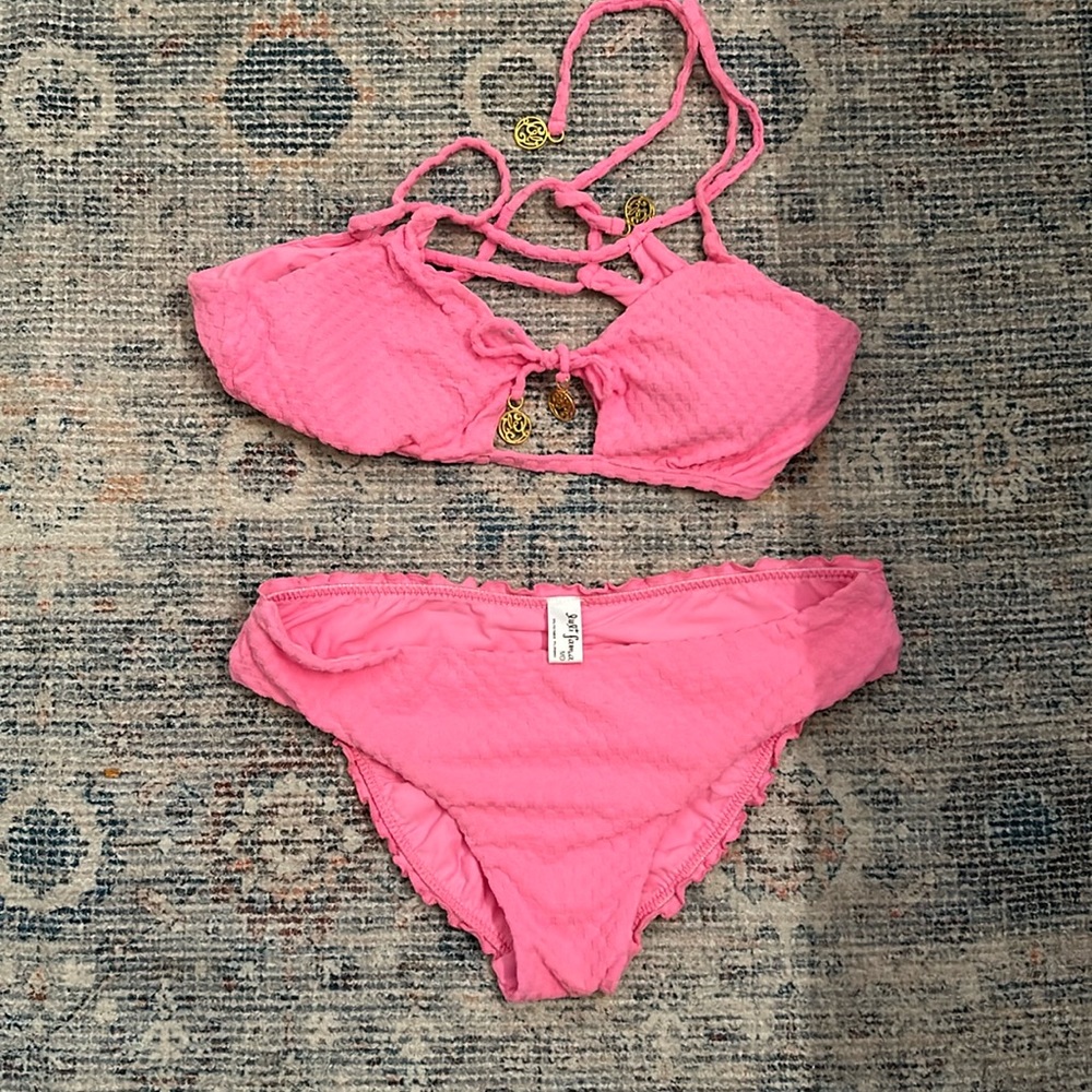 Luli fama pink bikini set